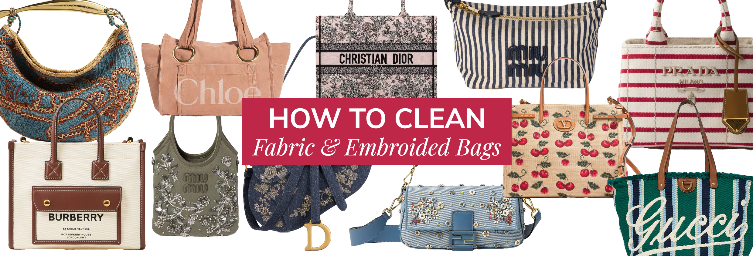 How To Clean Fabric / Embroided Bags