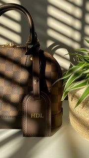 Damier Ebene Luggage Tag & Clochette Set